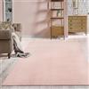 the carpet Relax Tappeto moderno a pelo corto, soggiorno, fondo antiscivolo, lavabile fino a 30 gradi, morbidissimo, aspetto pelliccia, Blush, 200 x 280 cm