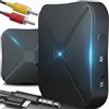 Retoo Trasmettitore Ricevitore Bluetooth per TV, Adattatore Audio 2w1 con cavo Aux 3,5 mm e RCA, ricevitore trasmettitore, portatile wireless per cuffie stereo HiFi per auto, wireless a bassa latenza