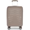 KADVA Valigia da Viaggio con Ruote Brava 40|78|115 litri Valigia Bagaglio a Mano Guscio Duro con 4 Ruote Girevoli a 360° Lucchetto a Combinazione con Codice Personale Peso 2,4|3,4|4,1 kg Colore Beige