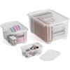 Keter Set di 10 Contenitori in Plastica con Coperchio T Box, Trasp T Box Misti 1