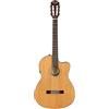 Fender CN-140SCE - Chitarra acustica in nylon, tastiera in noce, naturale con custodia, Include lezioni virtuali gratuite su Fender Play