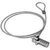 Ewent Cavo di sicurezza con lucchetto a combinazione, cavo di sicurezza per notebook, laptop, PC, proiettori, robusto cavo di sicurezza combinato in acciaio, cavo lungo 1,5 metri, 1 pezzo