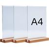 Changyeah Segnalini dei prezzi, 3 pezzi, formato A4, con base in legno, suppo A4