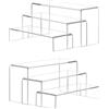 SOQKEEN Set 2 Espositori a 3 Livelli in Acrilico Trasparente (6 Pez Forma-U 6 Pz