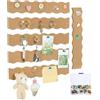 PH PandaHall 6pz Strisce di Sughero Adesive Striscia per Bacheca per Parete, 30x5.7cm Strisce di Sughero Smerlato con 100pz Perni Supporto Autoadesivo per Note Foto Programmi