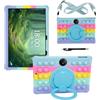 FKQLH Cover per TCL Tab 11 Gen 2/Tab Gen 2 FE Tablet 11 Pollici, Silicone Custodia Protettiva Antiurto con Supporto Rotante/Spalla, Colorato