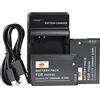 DSTE FXDC02 Li-ion Batteria (2-Pacco) e Caricabatterie USB Compatibile per DRIFT HD GHOST