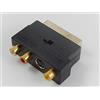 vhbw adattatore da 3RCA a SCART per collegare sistemi con attacco RCA a dispositivi scart - Convertitore AV Audio Video con funzione In/Out