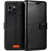 Shantime Custodia Portafoglio in Pelle PU Compatibile con Saiet Sicuro Smart STS602, Cover con Chiusura Magnetica, Tasche per Carte e Funzione Stand (Nero)