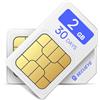 SECUEYE Scheda SIM 4G LTE solo dati, pagamento anticipato, senza contratto, copertura nazionale per telecamere di sicurezza, punti di accesso mobili, router, dispositivi IoT sbloccati (2 GB/30)