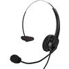 Denash Cuffia con Microfono, Telefono Cuffia Monoaurale Telefono Fisso Cuffie con Microfono per l'home Office Utilizzare Plug And Play