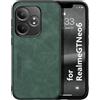 Kepuch Silklike Cover per Realme GT Neo 6, GT Neo6 SE, GT 6, GT 6T - Custodia Case Piastra Metallica Incorporata per Realme GT Neo 6, GT Neo6 SE, GT 6, GT 6T - Verde