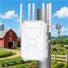 CINAMON AX1800 Ripetitore WiFi da Esterno WiFi 6, Range Extender Outdoor Dual Band 1800Mbps con PoE, IP67 Waterproof, 6 Antenne ad Alto Guadagno, Access Point/Repetitore/Router, per Giardino Camper