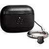 Dreem Real Leather compatible with AirPods Pro 3 Case Cover, Keychain Carabiner Clip, for Apple AirPods Pro 3 Case, Leather + Protective Hard Plastic Shell, MagSafe OK [Om:Black]