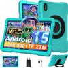 UJJ Tablet 10 Pollici Android 15 con 30 GB RAM+TF 2 TB, Octa-Core 2.0 GHz/GMS, Gemini AI/Widevine L1, WiFi 6/Bluetooth 5.0, 5MP+8MP, 1280*800, Tablet Touch con EVA Custodia Anti-Caduta+Supporto Rotante