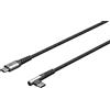 goobay 64658 Cavo USB-C a USB-C con angolo di 90 gradi/caricatore rapido con 60 W e 20 V/spina in metallo con protezione antipiega / 0,5 m