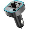 Sconosciuto Trasmettitore Ricevitore Bluetooth 5.0 FM Kit Auto Vivavoce Wireless Lettore MP3 Ricarica Rapida QC3.0 Caricatore USB