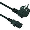 Gembird PC-186-VDE-10M Cavo di Alimentazione Nero CEE7/4 Accoppiatore C14
