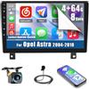 Inefala 8 Core 4+64GB Radio per Opel Astra 2004-2010 Android 15 con Wireless CarPlay Android Auto, 9 Pollici Stereo Touch Soporta Bluetooth WIFI 59UI 32 EQ DSP GPS Comandi al Volante