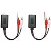 GROCKSTR 2 pz Modulo Bluetooth Wireless Auto Adattatore Musica RCA AUX Cavo Audio Universale Interfaccia 2RCA Adattatore Bluetooth 5-12V