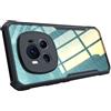 QINOUK Custodia per Honor Magic 6 Pro, [Protezione Airbag] Retro in PC Trasparente + Telaio in TPU Morbido, Custodia protettiva Antigraffio