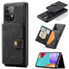 HERCN PU Custodia in Pelle per Samsung Galaxy A53 5G 6.5;Porta Carte Rimovibile -Cavalletto -Cover per Cellulare Funzionale con Piccolo Portafoglio Magnetico Unico. (Nero)