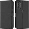 Verco custodia per Motorola Moto G31, Moto G41 Case per Motorola Moto G31 / G41 Cover PU Pelle Portafoglio Protettiva, Nero