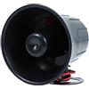 JECOMPRIS Antifurto 12V per Auto e Moto Altoparlante Amplificato | Microfono Portatile Leggero in Abs Nero, Chiara, Impianto Sonoro per Allarmi Veicolo