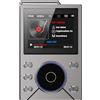 URPIZY Lettore musicale HiFi MP3 con supporto DSD256 e Blue-tooth, display da 2,4 pollici, espansione scheda TF da 256 GB, riproduzione 50 ore, alloggiamento in alluminio CNC con rotella di scorrimento (16