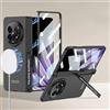 MiorMiar Custodia magnetica pieghevole per Oppo Find N5, custodia all-inclusive con staffa, guscio tntegrated e membrana (nero, per Find N5)