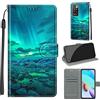YIRRANZD Cover per Xiaomi Redmi 10 4G 2022/2021, Protettiva Portafoglio in Pelle PU Cover Libro [Verniciato], Flip Caso Antiurto Custodia per Redmi 10 2022/2021 (Aurora)