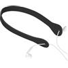 GEEKRIA Cinturino per Auricolari da Collo, morbido in pelle vegana, supporto anti-smarrimento per auricolari, compatibile con Apple EarPods e altre cuffie cablate (Nero)