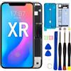 SIMDOG Sostituzione dello schermo digitalizzatore per iPhone XR 6.1 pollici (modello A1984, A2108) Display digitalizzatore Assembly Touch screen, con strumento di riparazione e strisce adesive (6.1 pollici)