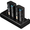 DSTE 2 batterie di ricambio NP-F550 + caricatore USB doppio con display LCD, compatibile con NP-F570, NP-F750, NP-F970 e CCD-RV100 CCD-RV200 CCD-SC5 CCD-SC55E CCD-SC55 CCD-SC6 CCD-SC7/E Fotocamera