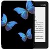 WunM Studio CE Custodia Per Kindle Voyage, Cover Intelligente Protettiva Sottile E Sottile In Pelle Con Funzione Di Sospensione / Riattivazione Automatica Per Amazon Kindle Voyage 2014 - Farfalla Blu Kindle499, Bl