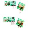 HiLetgo 2 Sets 433M Transmitter + Receiver Kit High Frequency Super Regenerative Transceiver Module for Burglar Alarm