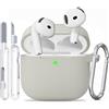 TNSNK Silicone per AirPods 4 Case Cover, B7-Khaki