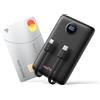WeeFancy Power Bank Fast Charging PD 22.5W WeeFancy 10000mAh Caricabatterie portatile con cavi integrati Piccola batteria USB C con 3 uscite e 3 ingressi Mini Powerbank compatibile con iPhone Samsung (nero)