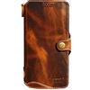 Yogurt Custodia per Samsung Galaxy A56 5G, in vera pelle, per Samsung Galaxy A36 5G, colore: marrone scuro