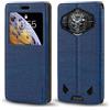 Shantime Custodia Flip in Pelle con Finestra Compatibile con Doogee S200 Ultra, Display Visibile, Chiusura Magnetica Invisibile e Slot Carta(Blu)