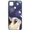 Mixroom - Cover Custodia Back case In TPU Silicone Morbido Per Realme C21 Fantasia Gatto E Fiori N978