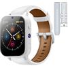 Rogbid 4G LTE Smartwatch Bluetooth Chiamate Uomo Donna Doppia Fotocamera 8MP + 5MP Tutte le Ceramica Smart Watch Fitness Tracker con Slot SIM Card Supporto Tutte le Reti Cardiofrequenzimetro Monitoraggio del