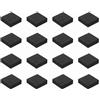 QUARKZMAN 16 Pezzi Piedini Isolamento Casse Monofacciali, 30mmx10mm Quadrato Base Antiscivolo Schiuma Assorbimento Urto Piedistallo Amplificatore Tappetino Per Casse HiFi Sistema Audio, Nero