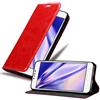 Cadorabo Custodia Libro per Asus ZenFone 4 MAX (5,2 Zoll) in ROSSO MELA - con Vani di Carte, Funzione Stand e Chiusura Magnetica - Portafoglio Cover Case Wallet Book Etui Protezione