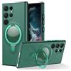 ALLUPS Custodia in metallo per protezione in vetro dell'obiettivo della fotocamera per ricarica wireless per Samsung Galaxy S23 S22 Ultra Cover trasparente S23Plus, per Galaxy S23 Ultra, verde