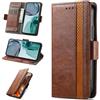Jiajihua Custodia Compatibile con ZTE Blade A5 2020,Compatibile con ZTE Blade A51 Lite【Pelle PU + guscio】【Portacarte】【Flip Stand】 Custodia portafoglio Brown