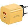 Generico Alimentatore Tipo C - Ricarica Smartphone PD40W - Caricatore da Muro Portatile - Per Casa Ufficio Viaggio Auto e Altri Ambienti