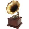 Generic Lettore vinili vintage, altoparlante retrò Giradischi Radio Stereo Sound Box Mini altoparlante wireless Grammofono a tromba grande Grammofono
