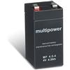akku-net Batteria al piombo akku-net (multipower) MP4,5-4, 4V, Lead-Acid