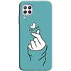 Mixroom - Cover Custodia Back case In TPU Silicone Morbido Per Samsung Galaxy M12 Fantasia Schioccare Le Dita Cuore M735